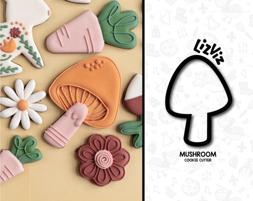 Mushroom Cookie Cutter. Fall Cookie Cutter. – LizViz