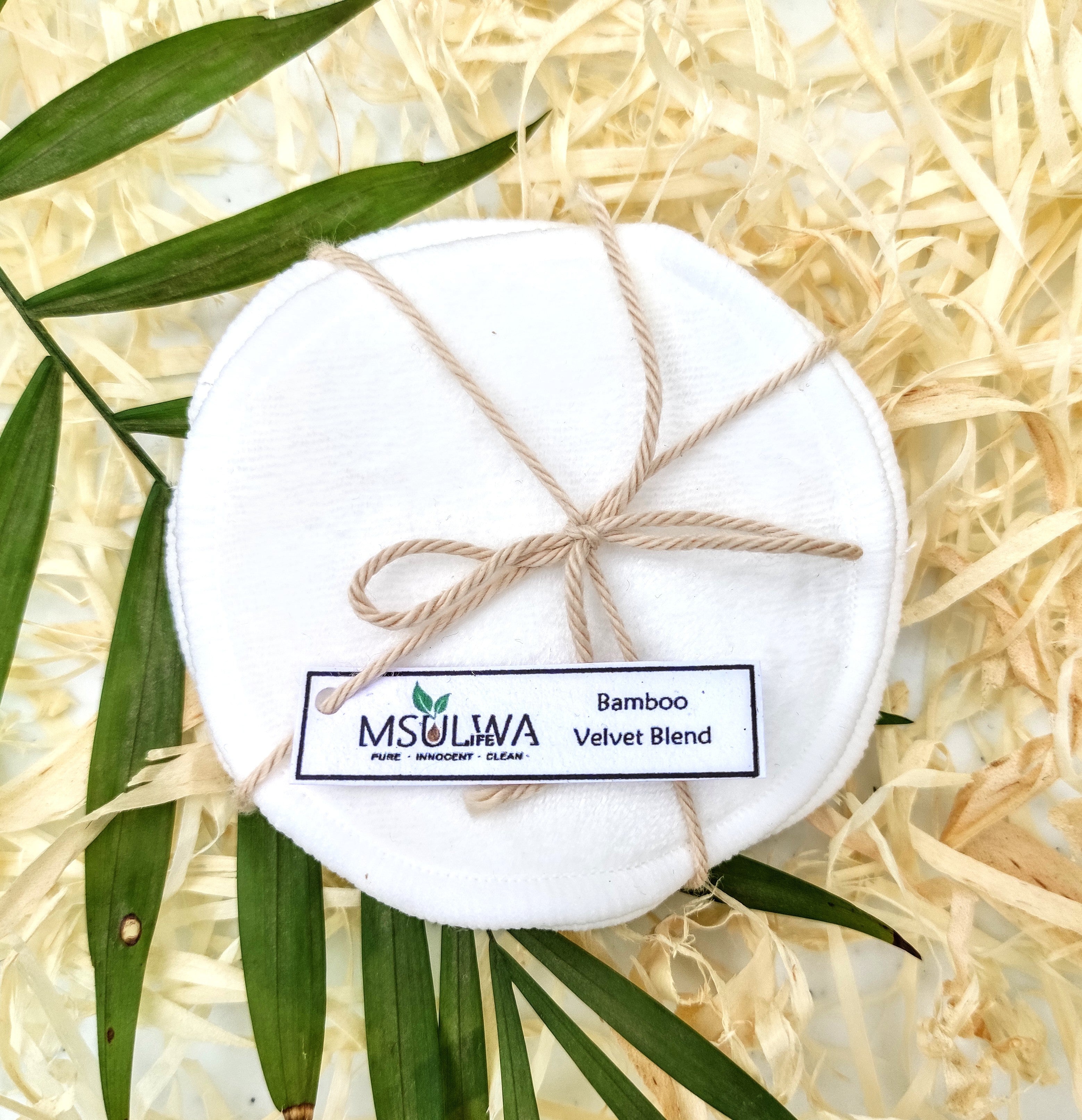 Msulwa Reusable Facial Rounds - Msulwa Onine Store. Pure, Innocent, Clean. Products that are Eco-friendly, organic, sustainable, healthy, natural, vegan, biodgradable, zero waste, eco packaging. South Africa & Worldwide