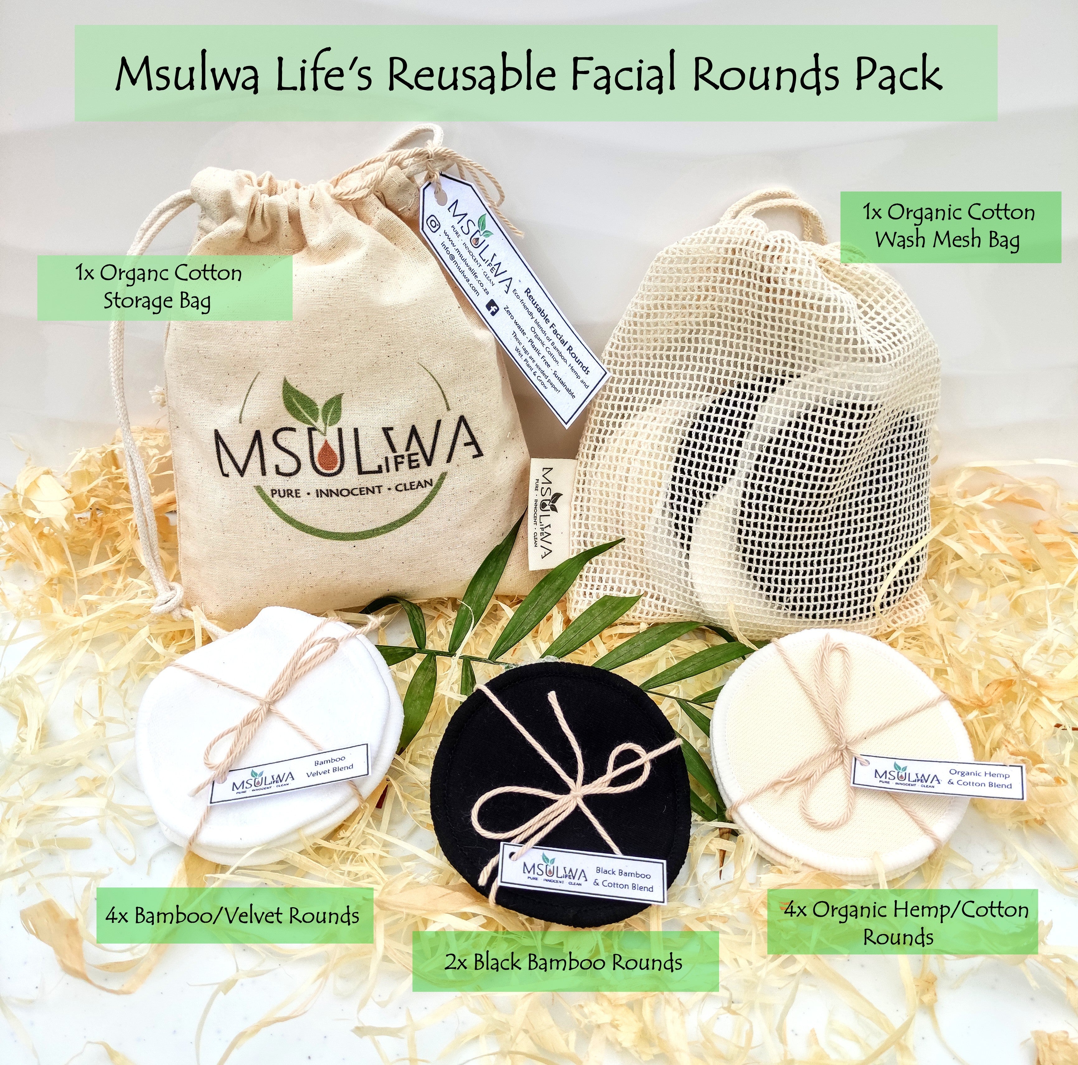 Msulwa Life reusable facial Rounds