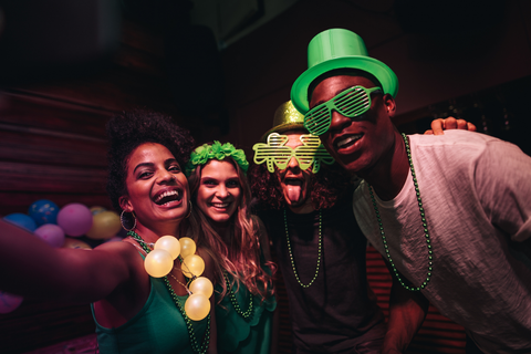 Selfie of St.Patrick's Day Celebration in Nightclub