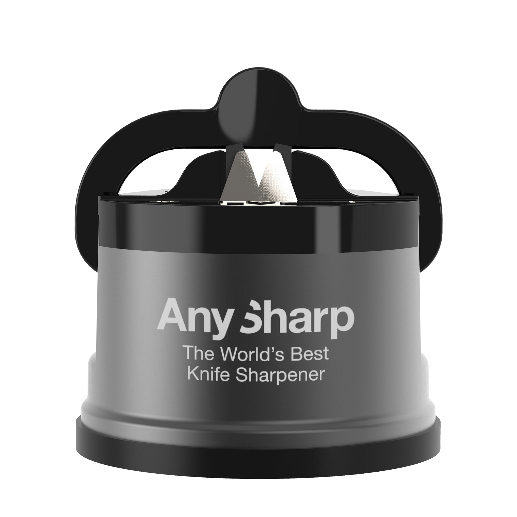 AnySharp Editions - World's Best Knife Sharpener - for Knives and Serrated Blades - Gray