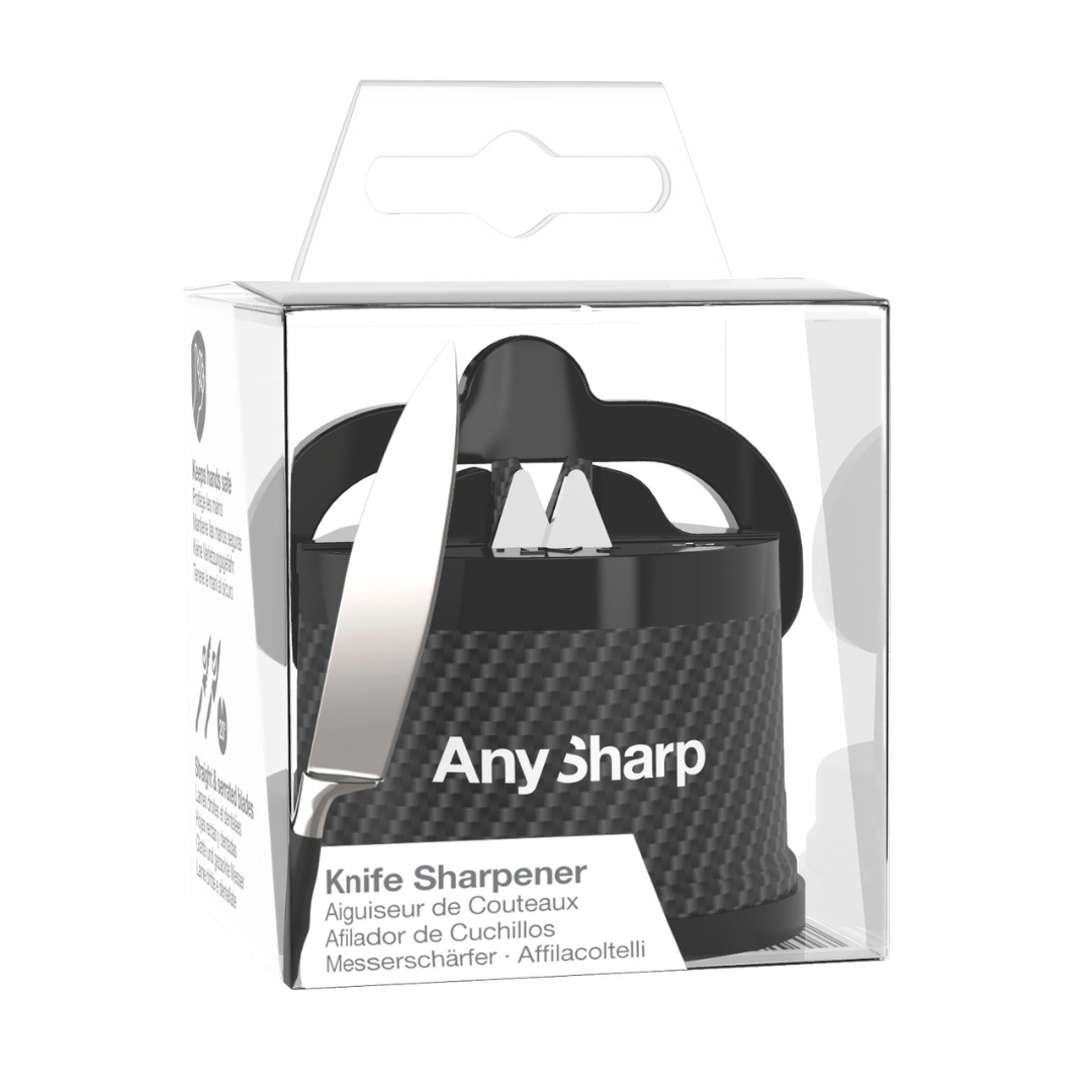 AnySharp Xblade Professional Knife Sharpener with Powergrip, Silver