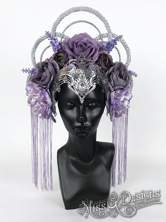 purple flower headpiece