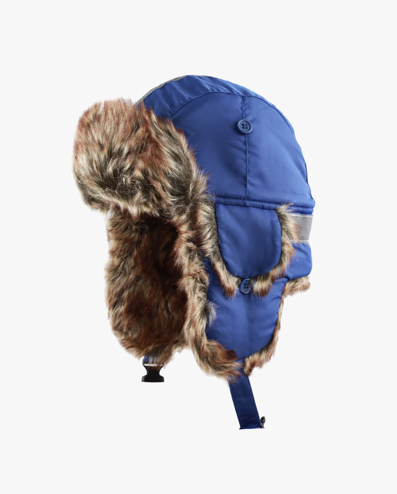 The Hat Depot - Safety Reflective Faux Fur Aviator Trapper – official the  hat depot