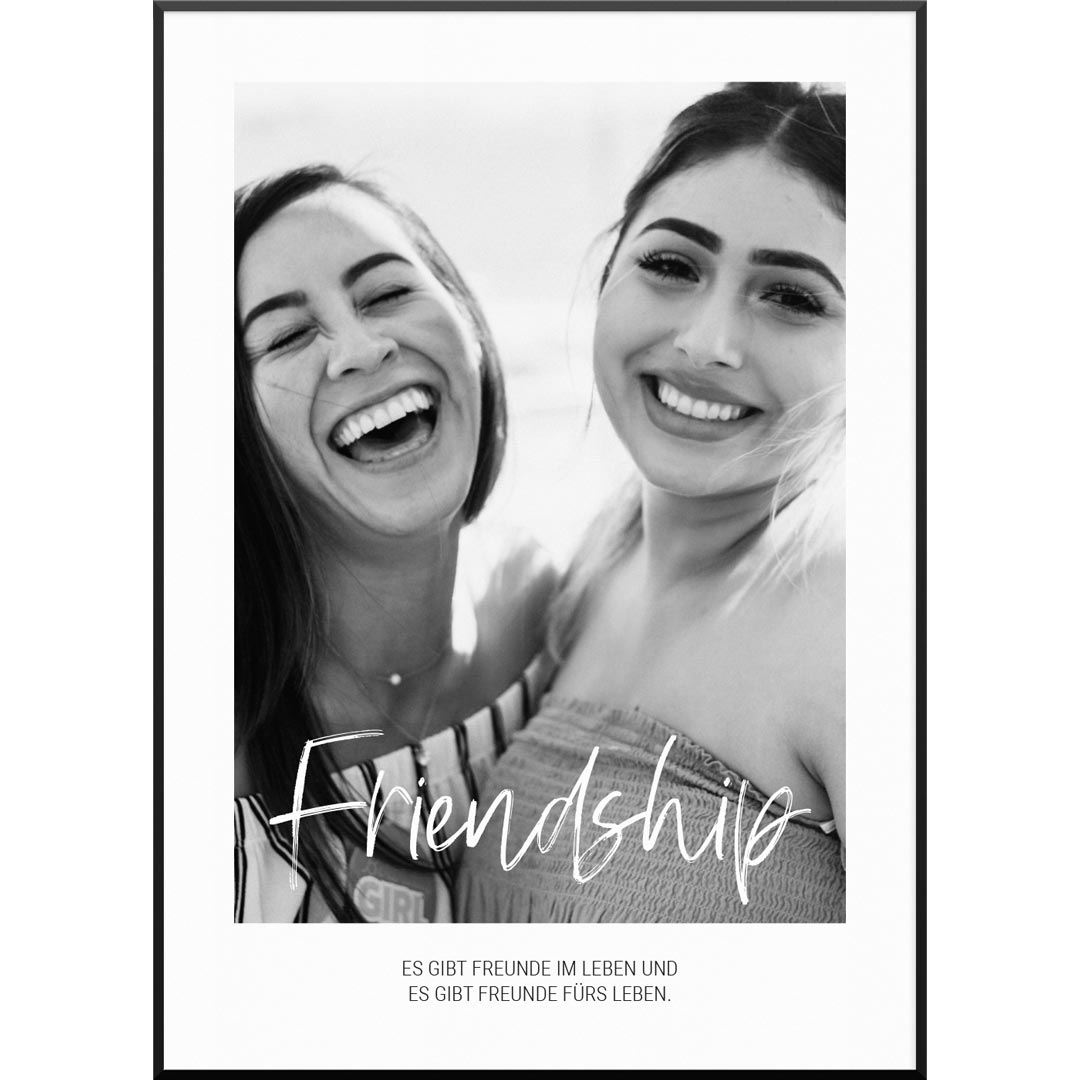 Personalisiertes Fotoposter ""Fotoposter Friendship"" | Geschenk für Beste Freundin | besonderes Geschenk, 40 x 60 cm