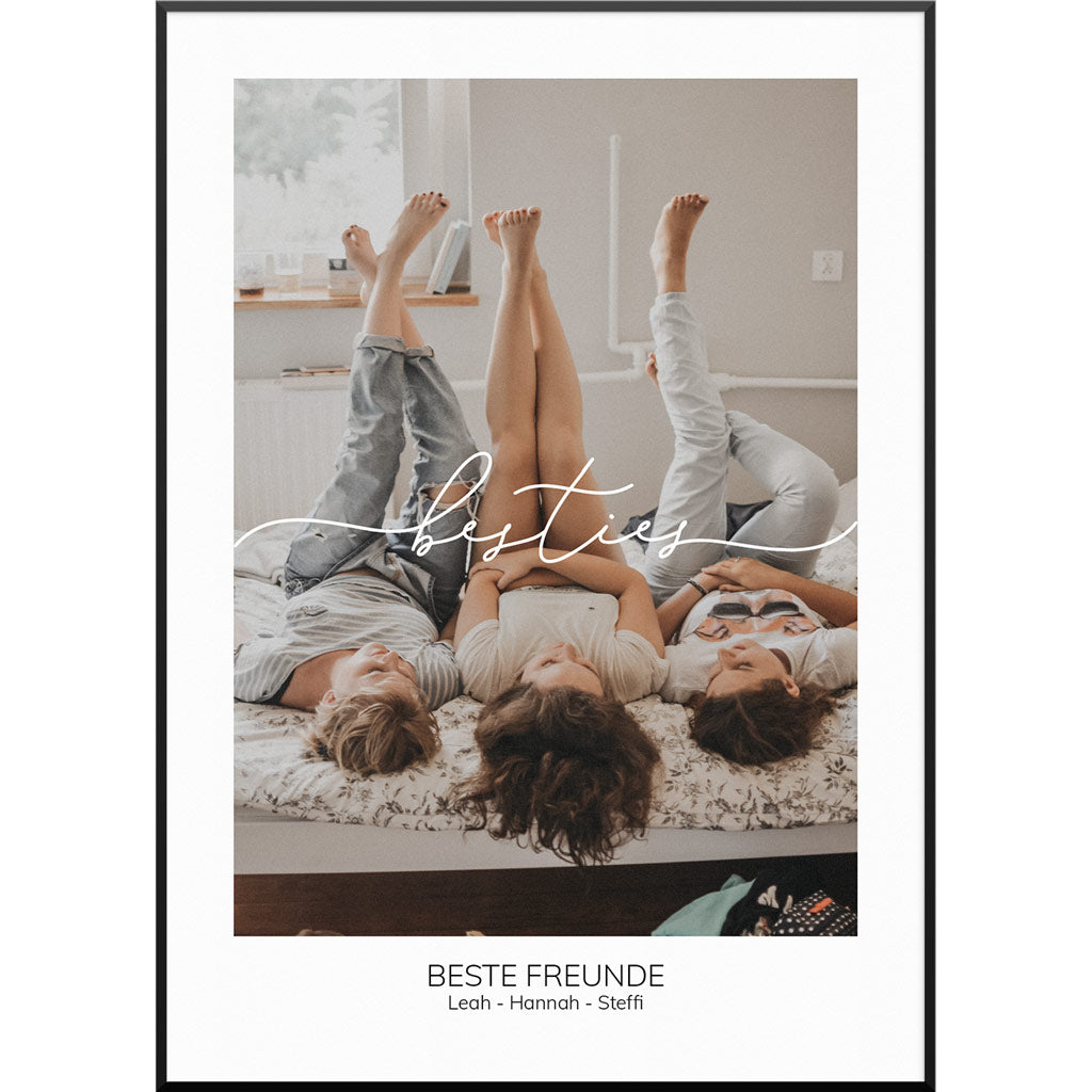 Personalisiertes Fotoposter ""Best Friends Poster"" | Geschenk für Beste Freundin | besonderes Geschenk, 20 x 30 cm