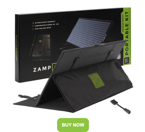 Zamp Solar 100 Watt Obsidian Dometic PLB40 Charging Kit