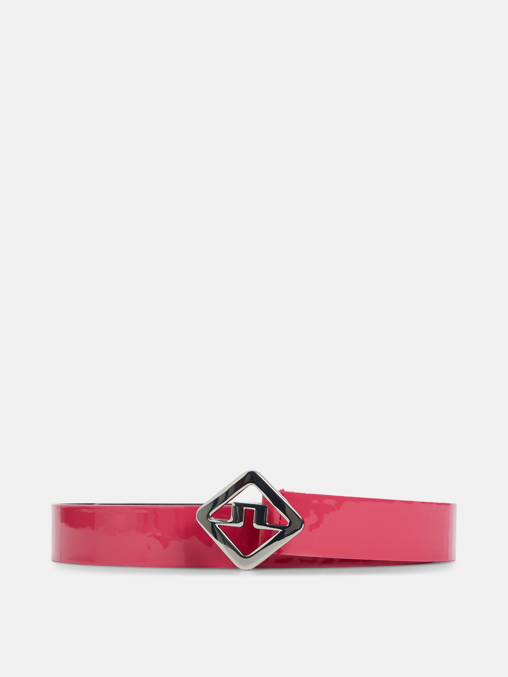 제이린드버그 J.LINDEBERG Diana High Shine Leather Belt,Rose Red