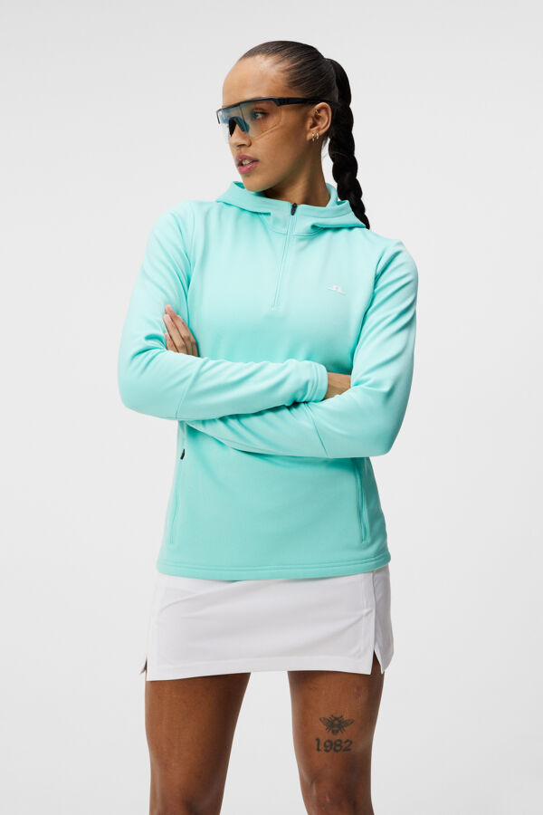 제이린드버그 J.LINDEBERG Womens Aerial Quarter Zip Hoodie