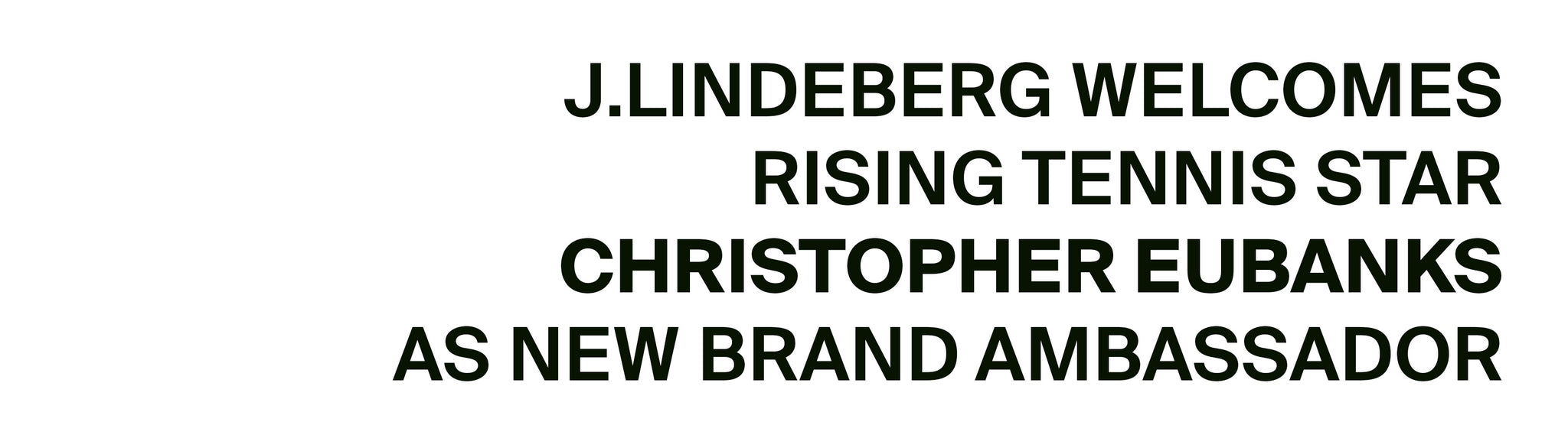 JLINDEBERG WELCOMES CHRIS EUBANKS