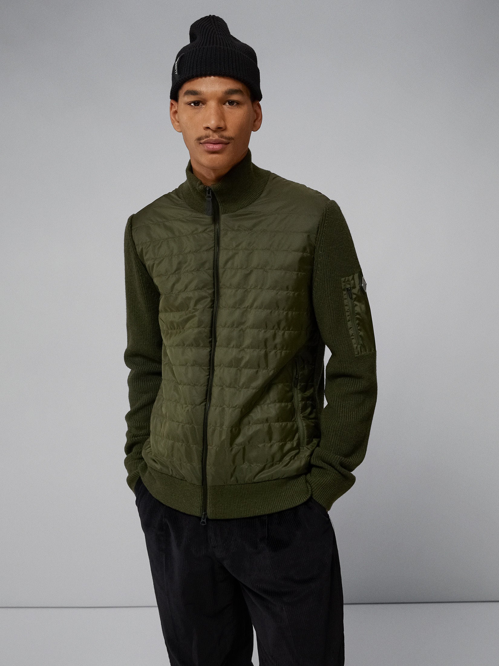 제이린드버그 J.LINDEBERG Beck Knitted Hybrid Jacket,Forest Green