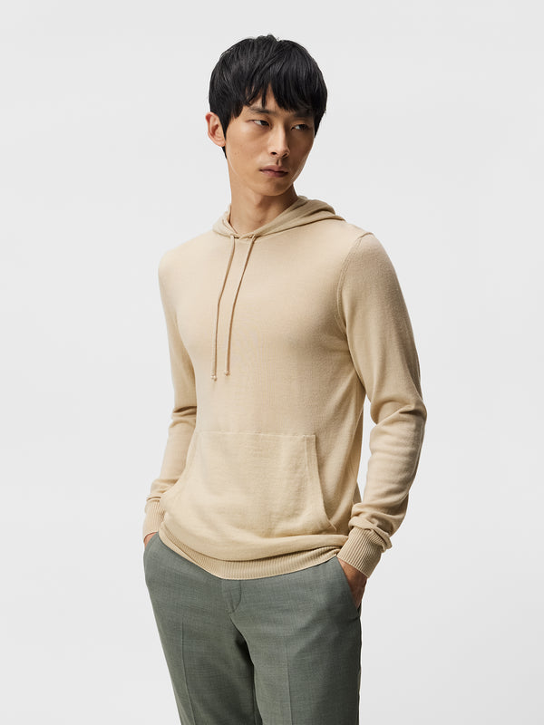 제이린드버그 후드티 J.LINDEBERG Laurie Light Merino Hoodie,Safari Beige