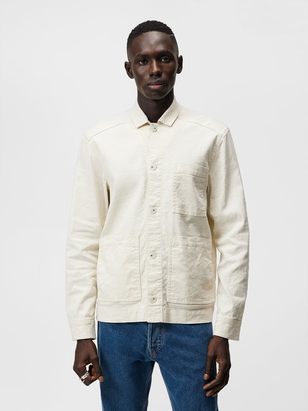 제이린드버그 J.LINDEBERG Errol Linen Workwear Overshirt