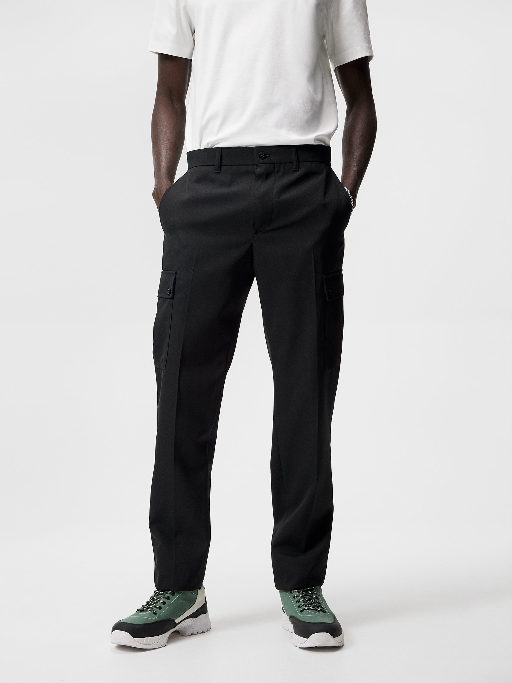 제이린드버그 J.LINDEBERG Fiji Clean Cargo Pants,Black