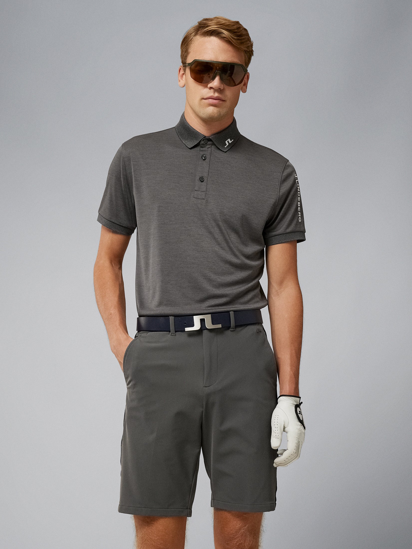 제이린드버그 J.LINDEBERG Mens Tour Tech Polo,Nautical Blue