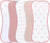 Ely's & Co Hourglass Reversible Burp Cloths Dusty Pink Rainbow Collection