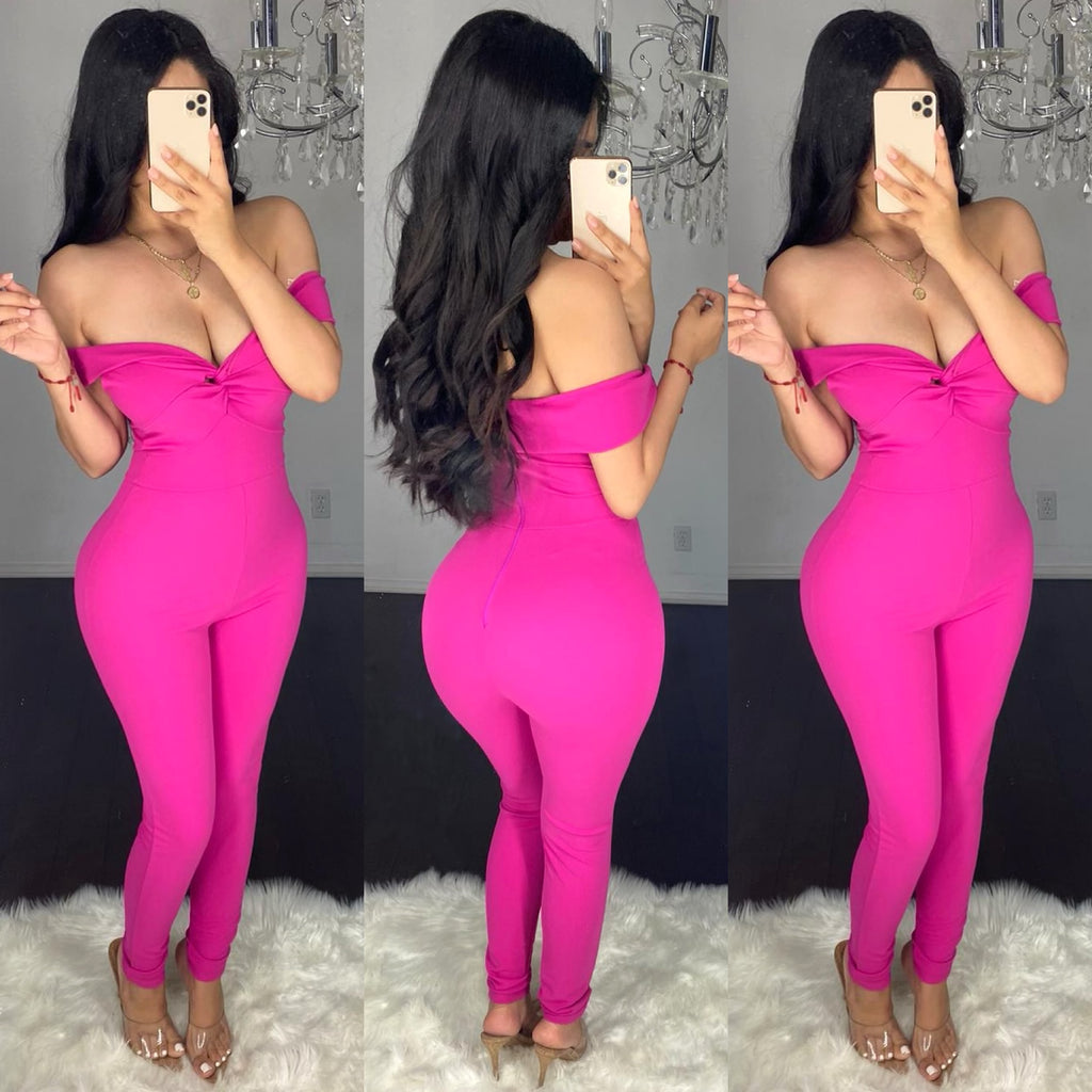 hot pink spandex jumpsuit