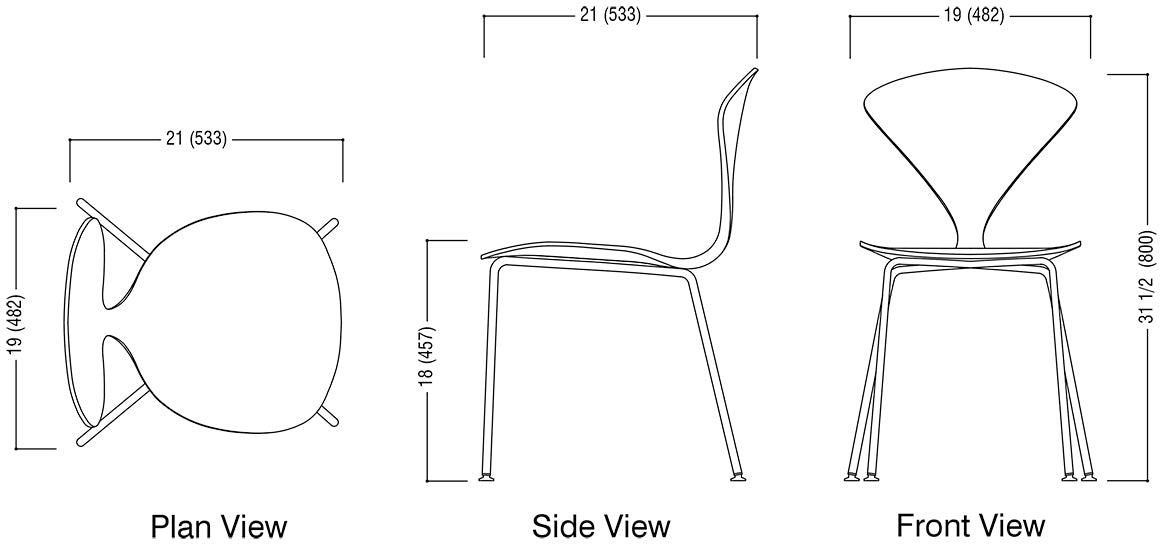 Metal Base Chair Schematic