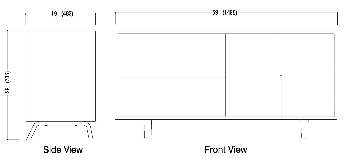 Lateral File Drawers with Cabinet Schematic