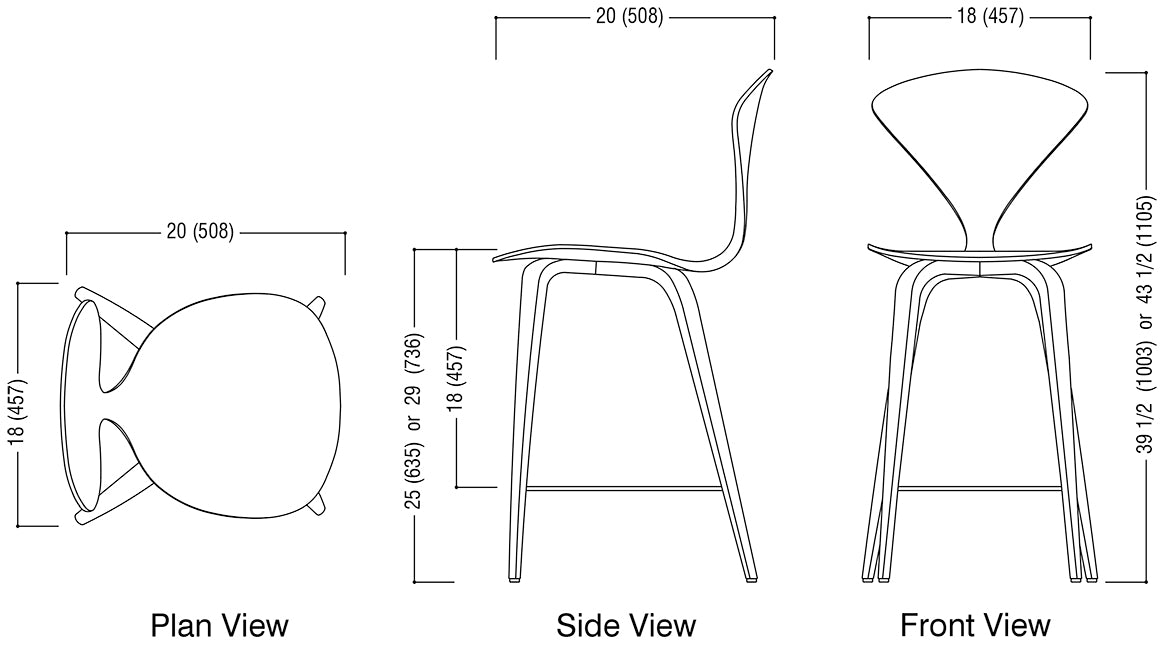 Wood Base Stool Schematic