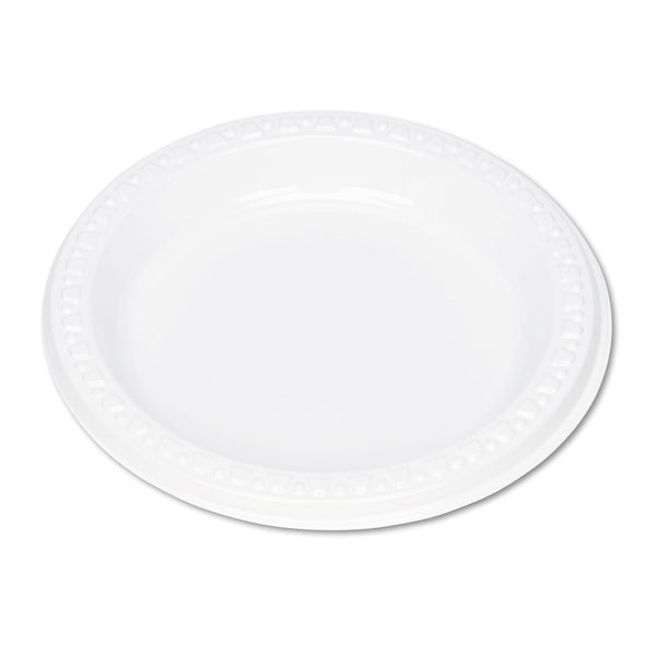 Soak Proof Tableware, Foam Plates, 10.25 dia, White, 25/Pack