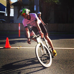 Todd Skipworth Challenge Melbourne Triathlon bike turn