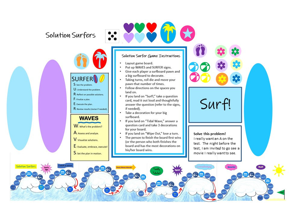 Solution Surfers Printable Problem Solving Game Enrichment Source