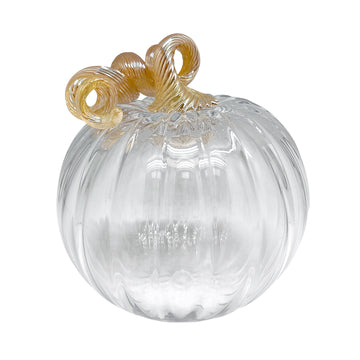 Clear Glass Medium Pumpkin | Mariposa