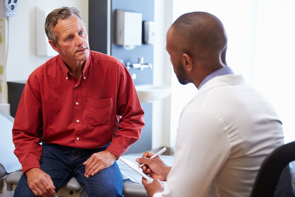 man at doctor consultation