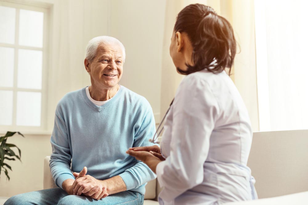 Patient with doctor