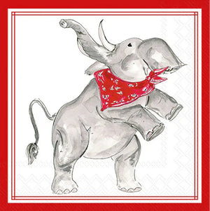 Cocktail Napkins -Red Elephant - Mint Juleps Shop
