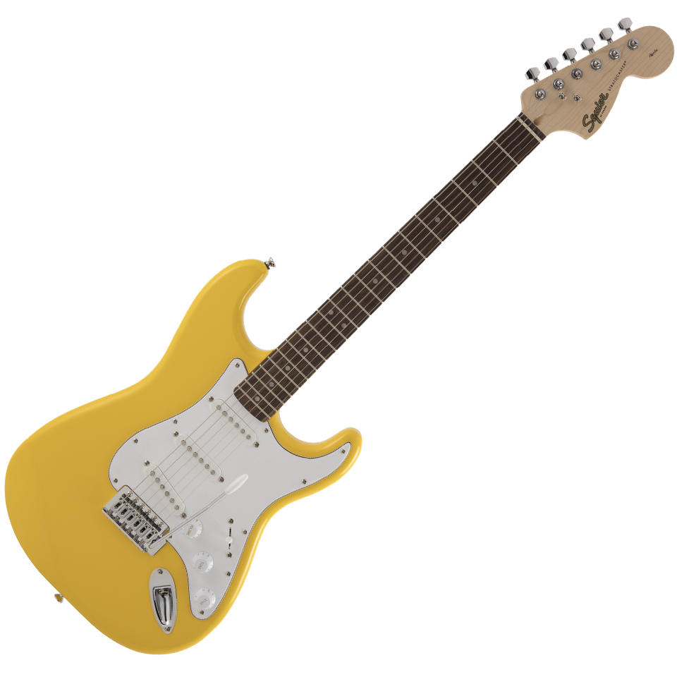 squier fsr affinity stratocaster in graffiti yellow