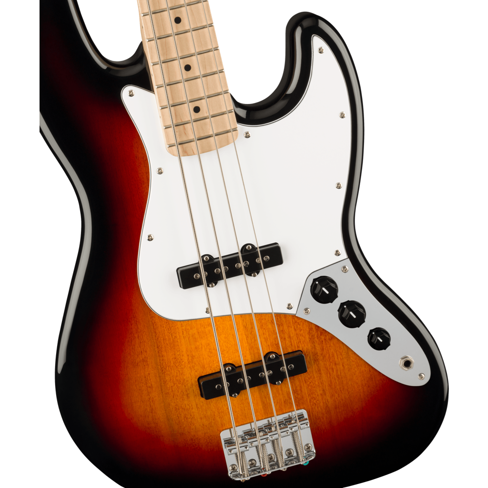 Squier Affinity Series Jazz Bass - Maple Fingerboard - White Pickguard - 3-Color Sunburst