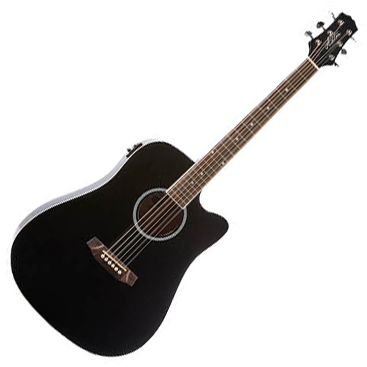 fender acoustic black cutaway