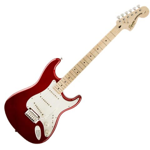 fender stratocaster candy apple red maple neck