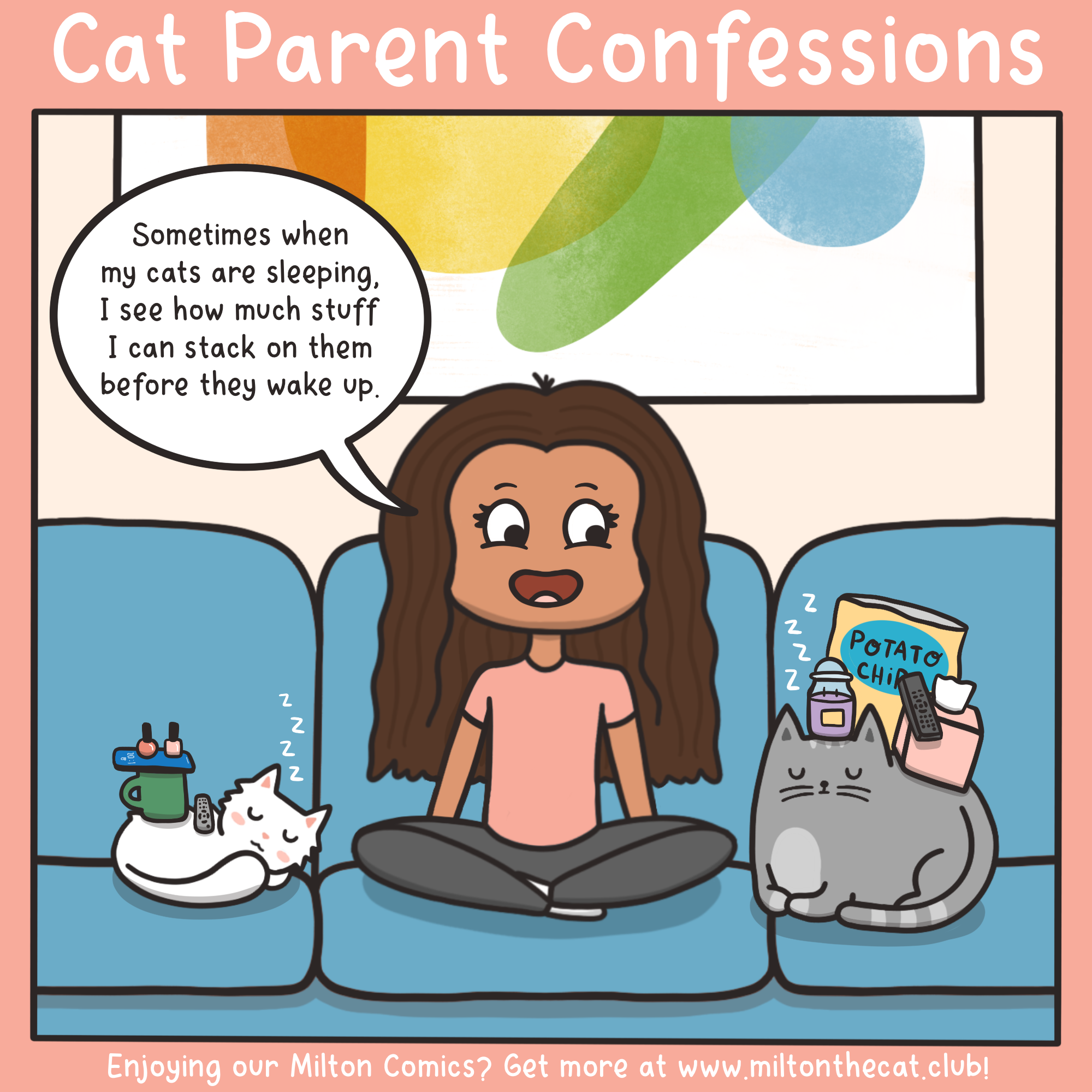 Milton the Cat Comic Cat Stacking