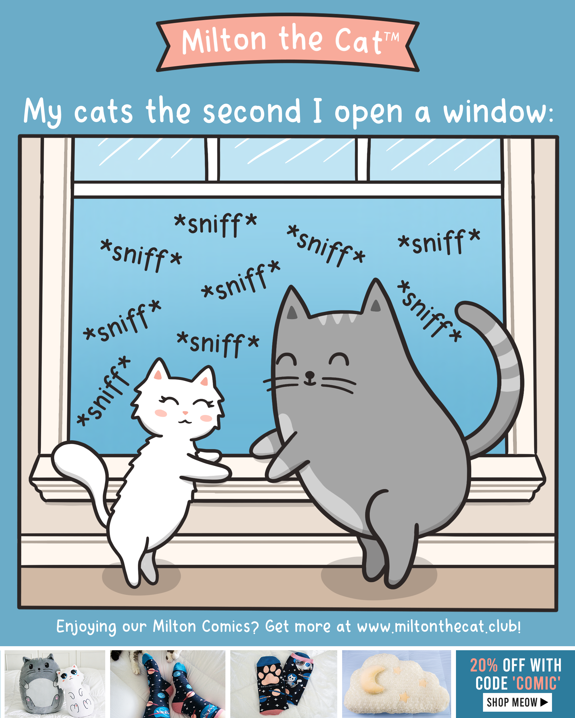 Milton the Cat Comic Indoor Cat