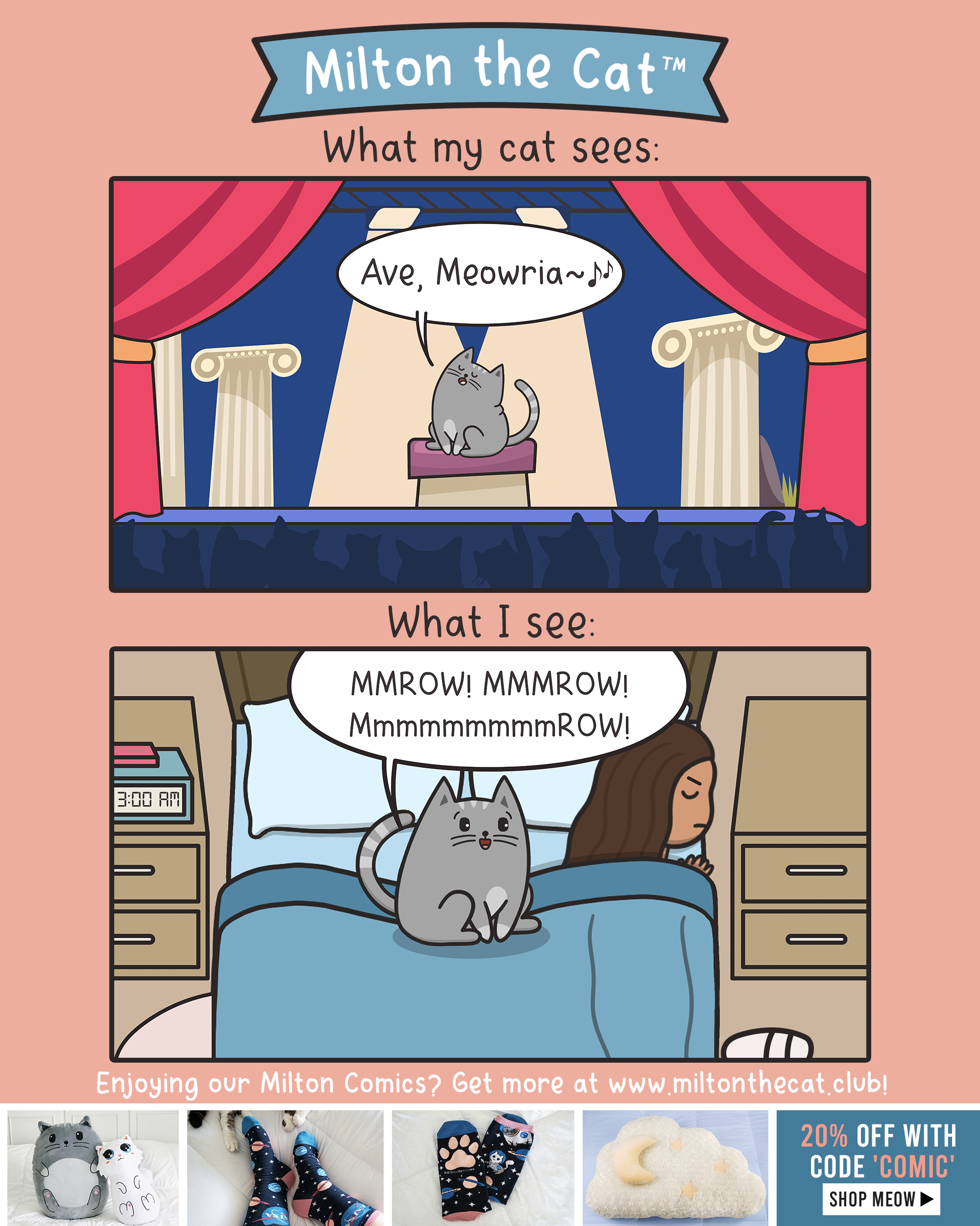 milton the cat comic cat opera