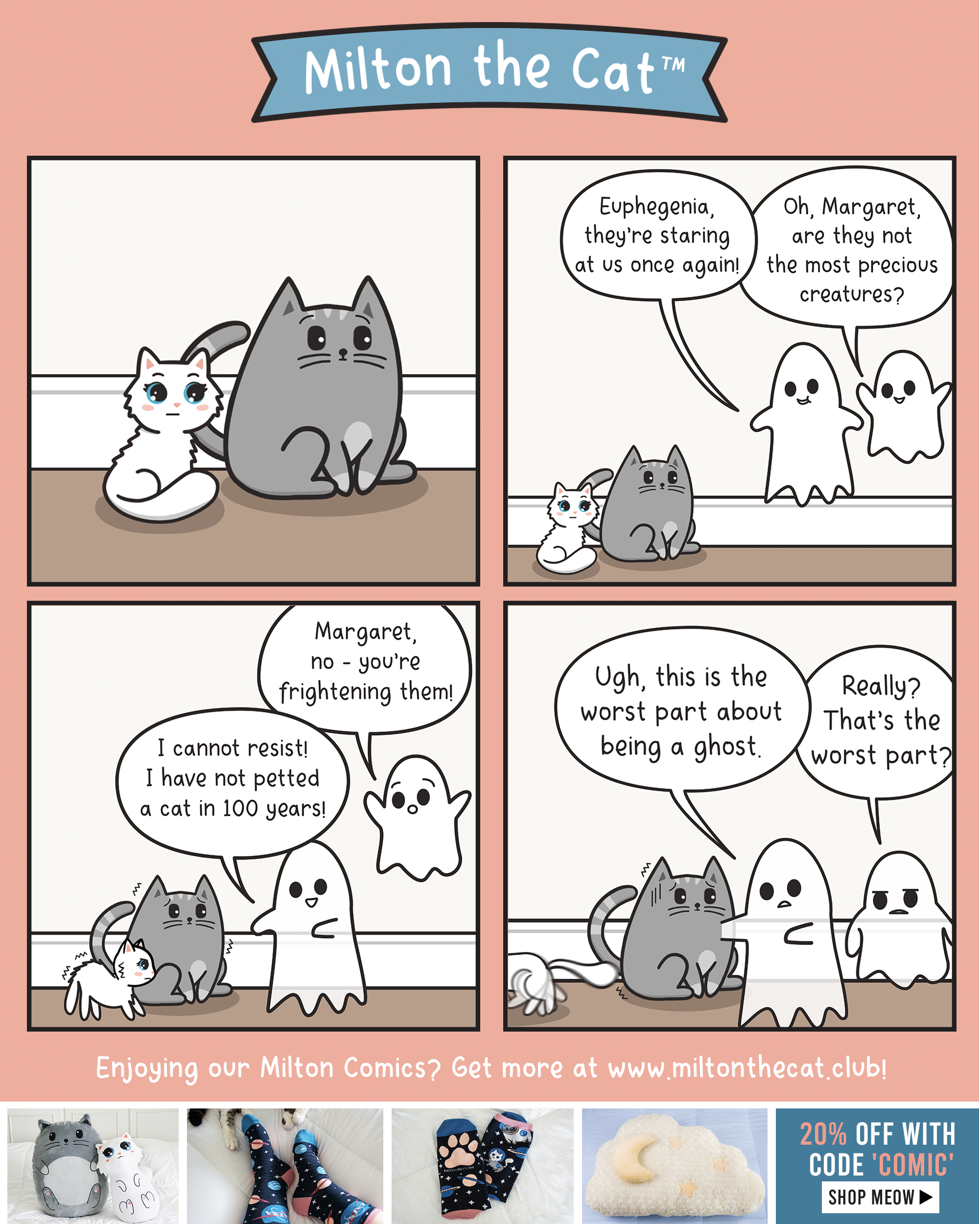 milton the cat comic ghost cat