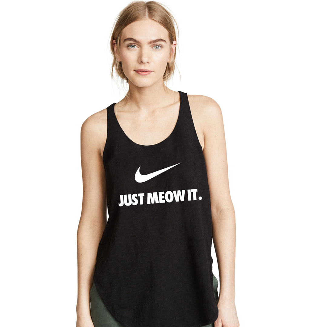 just meow it racerback tank top