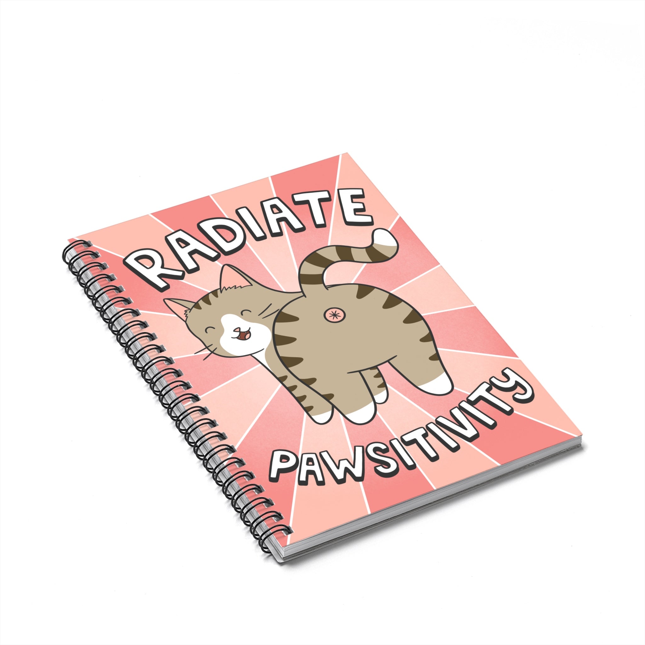 Radiate Pawsitivity Cat Notebook – Meowingtons