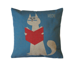 Nerd Meow Toss Pillow