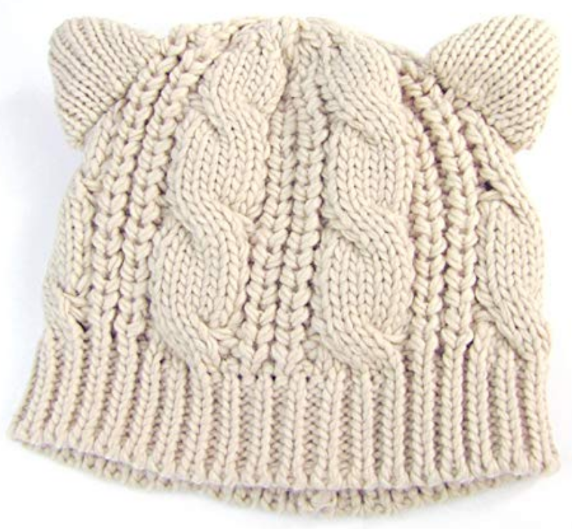 Knitted Cat Ears Hat Meowingtons