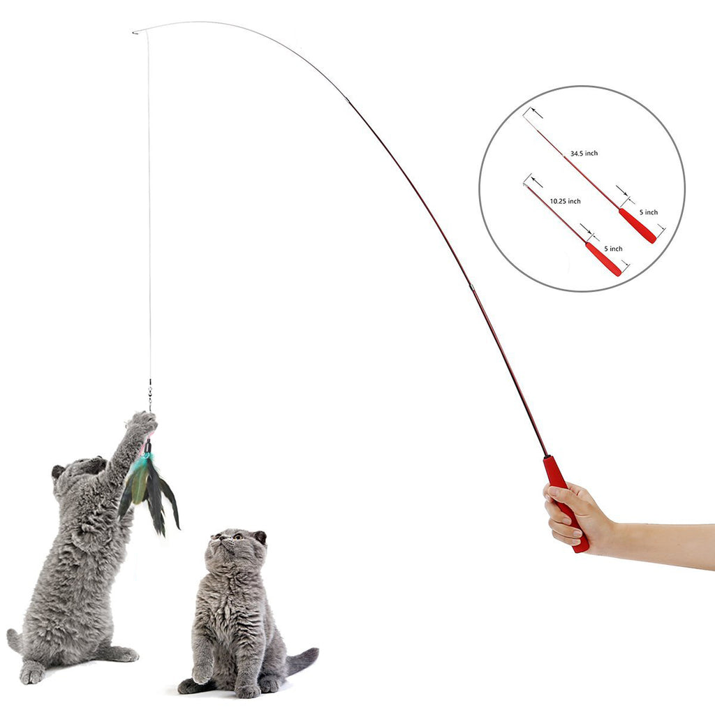 cat fishing pole toy