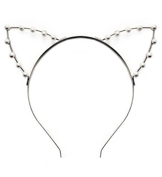 Pearl Cat Ears Headband – Meowingtons