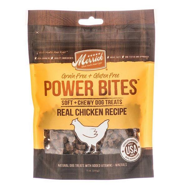 Merrick Power Bites Soft & Chewy Dog Treats - Real Chicken Recipe - 6 oz - Giftscircle