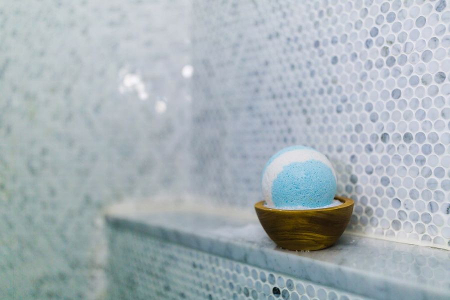 Bath bomb in the shower