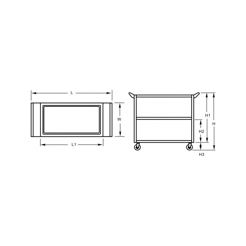 GSW Stainless Steel Commercial Flour Container with One Sliding Cover