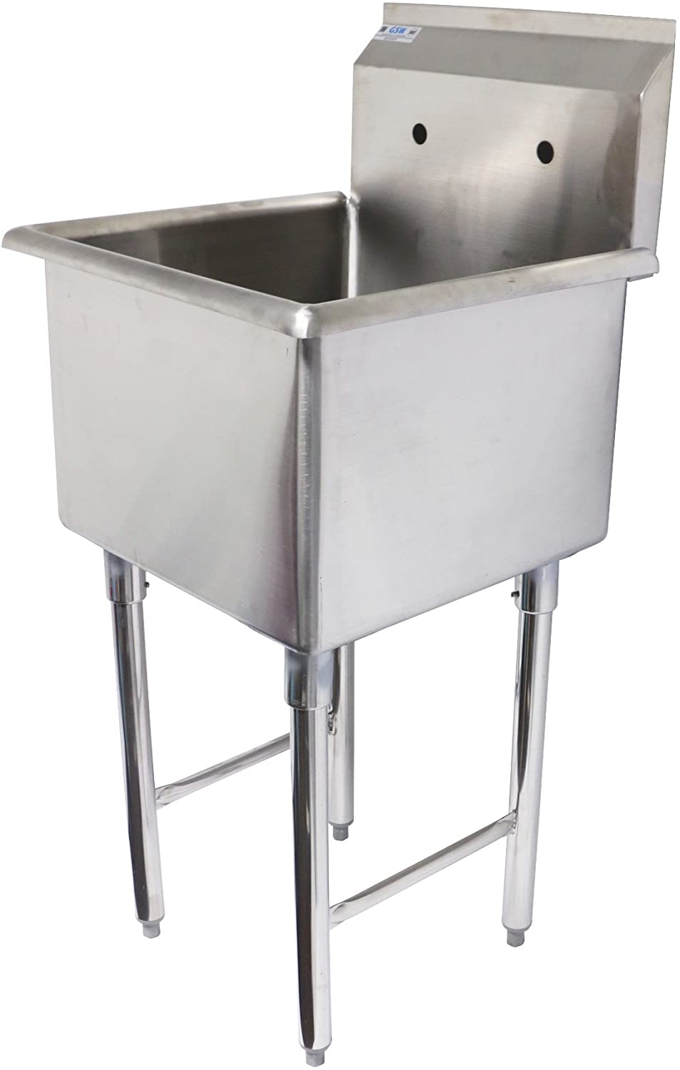 Economy Stainless 1 Well 24x24 Sink w 24 DB L