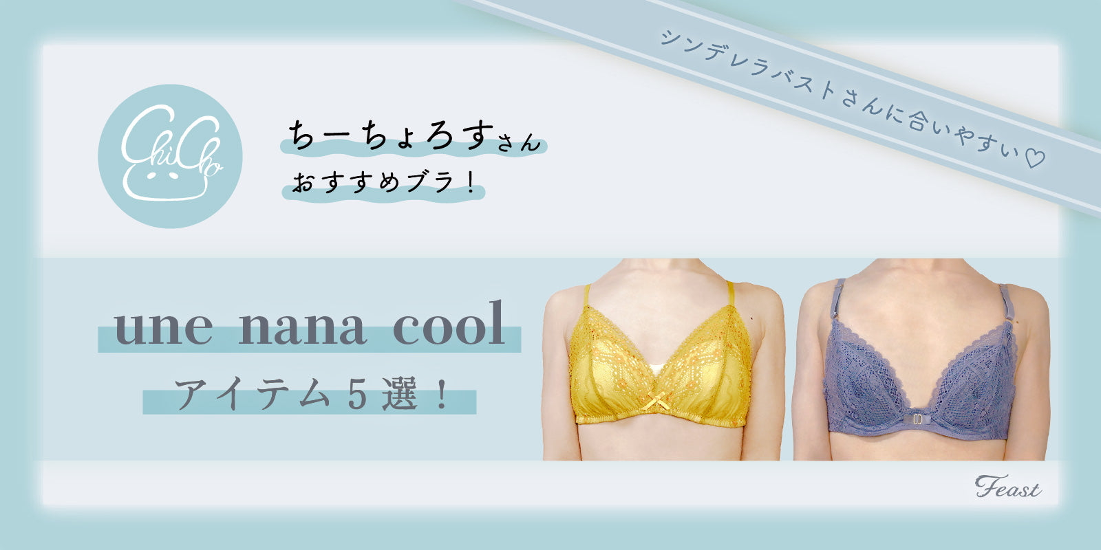 Une Nana Cool シンデレラバストさんのためのブラ5選 Feast Lingerie